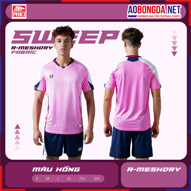Áo Bóng Đá Không Logo Riki Sweep Hồng