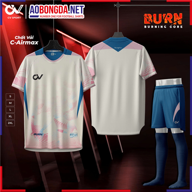 Áo Bóng Đá Không Logo CV Burn Kem