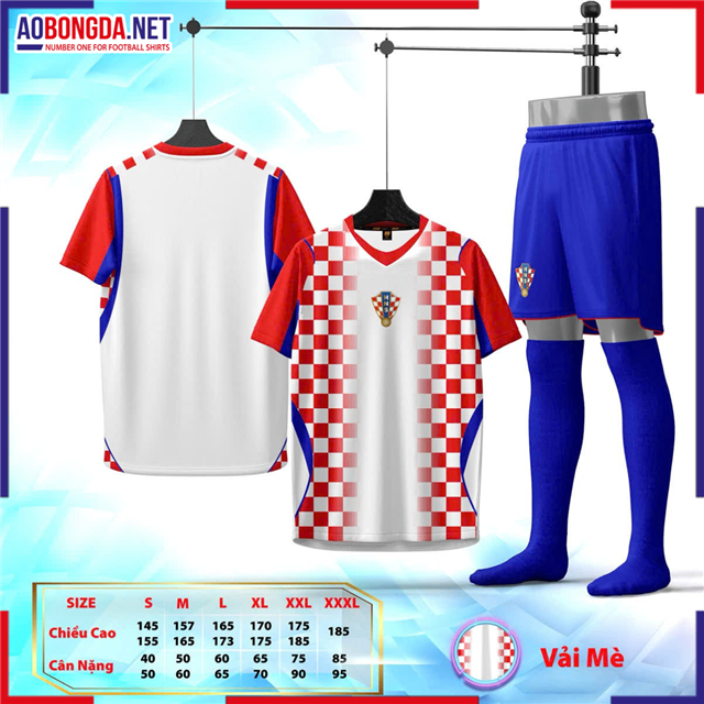 Áo Bóng Đá Đội Tuyển Croatia Đỏ Trắng 2026-2027