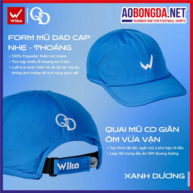 Mũ Thể Thao Wika QD Xanh Dương