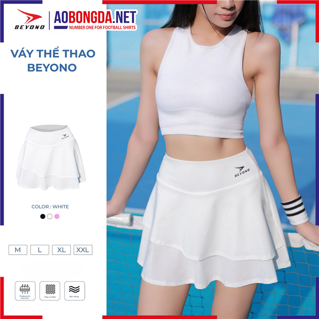 Váy Thể Thao Beyono CL04 Nữ Màu Trắng