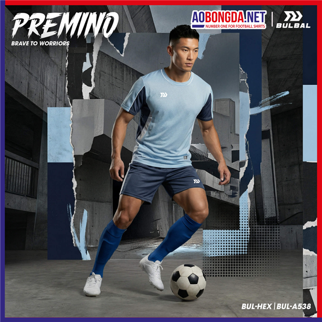 Áo Bóng Đá Không Logo Bulbal Premino Biển