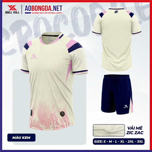 Áo Bóng Đá Không Logo Dullkill Crocodoile Kem