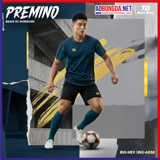 Áo Bóng Đá Không Logo Bulbal Premino Lông Công