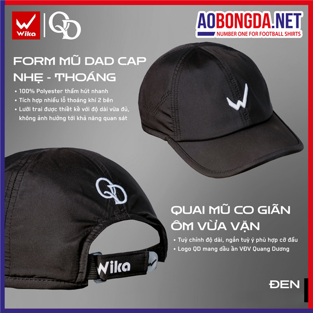 Mũ Thể Thao Wika QD Đen