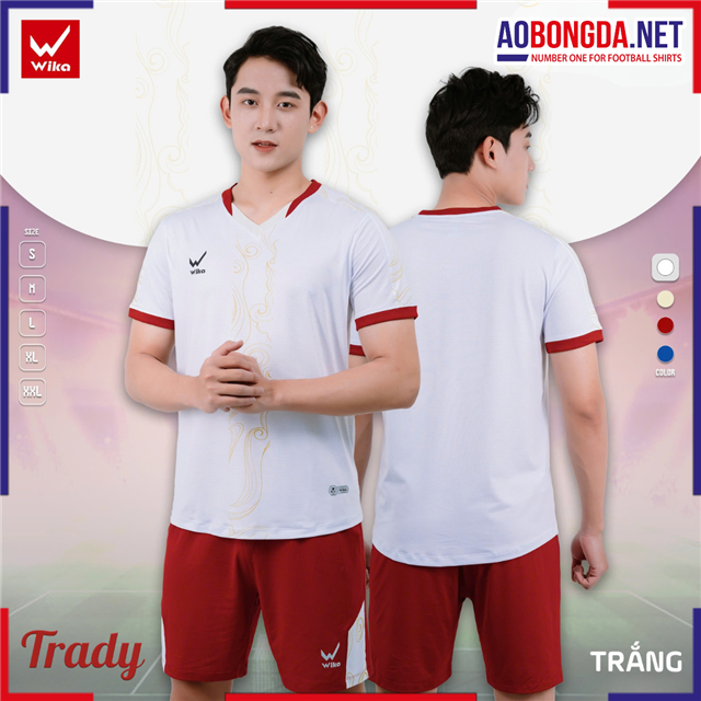 Áo Bóng Đá Không Logo Wika Trady Trắng