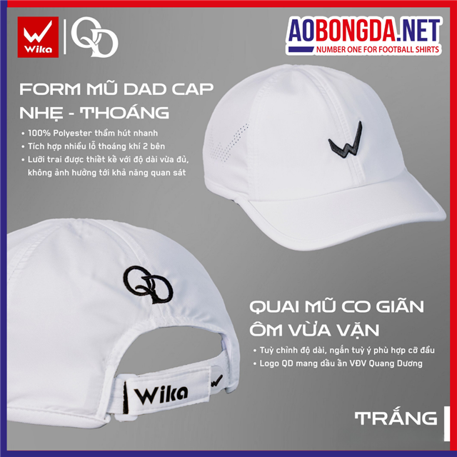 Mũ Thể Thao Wika QD Trắng