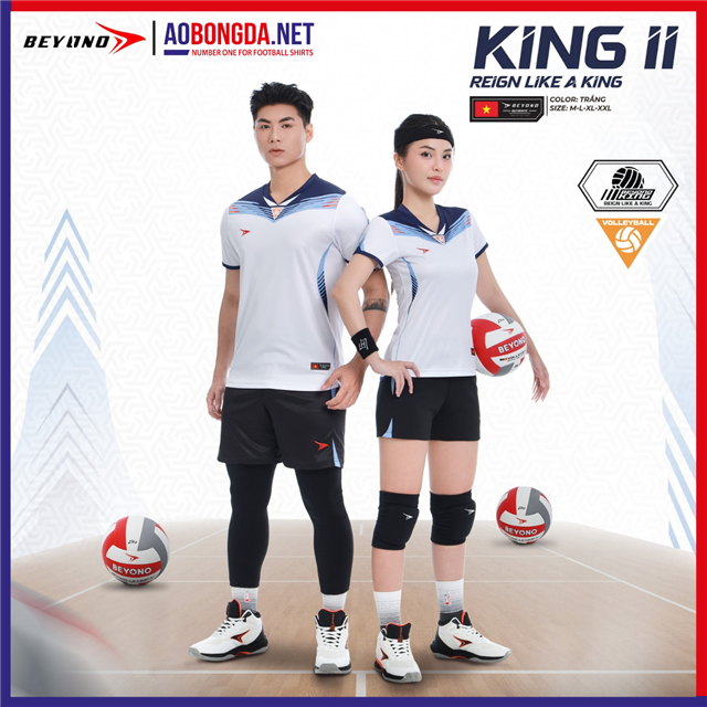 Bộ Bóng Chuyền Beyono King II Nam Trắng