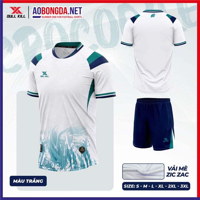Áo Bóng Đá Không Logo Dullkill Crocodoile Trắng