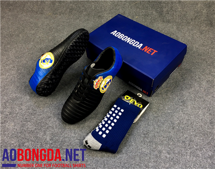 Giầy Bóng Đá Real đen xanh
