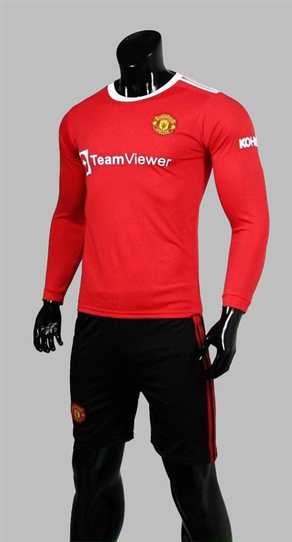 Áo Bóng Đá Dài Tay Manchester United Đỏ Sân Nhà 2021-2022