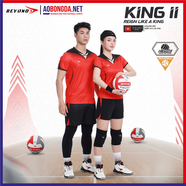 Bộ Bóng Chuyền Beyono King II Nữ Đỏ
