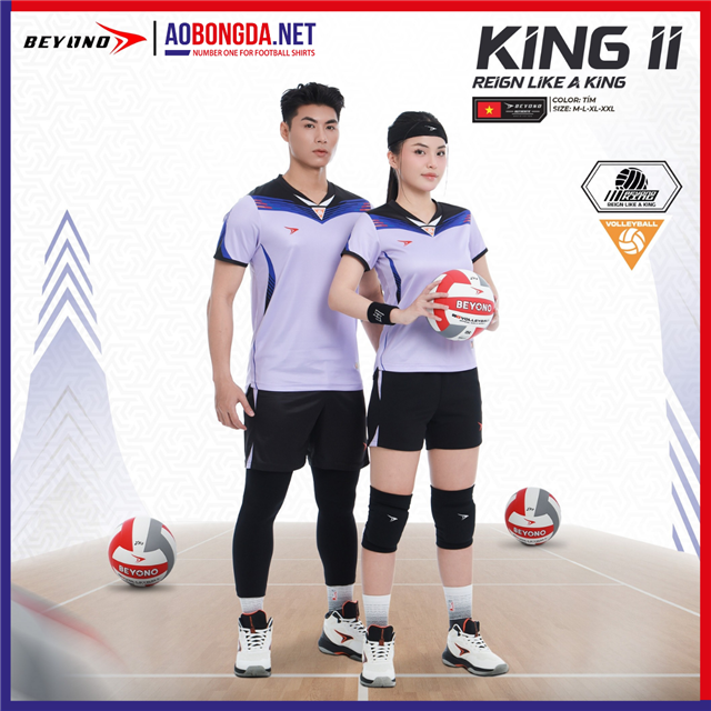 Bộ Bóng Chuyền Beyono King II Nam Tím