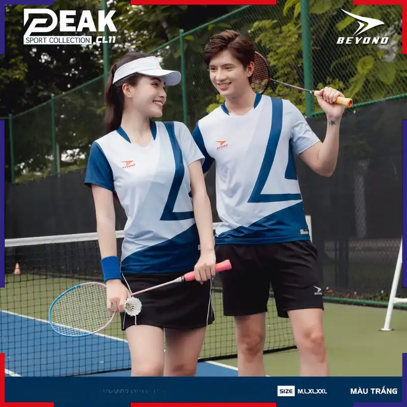 Áo Cầu Lông Nam Nữ Beyono Peak CL11 Trắng
