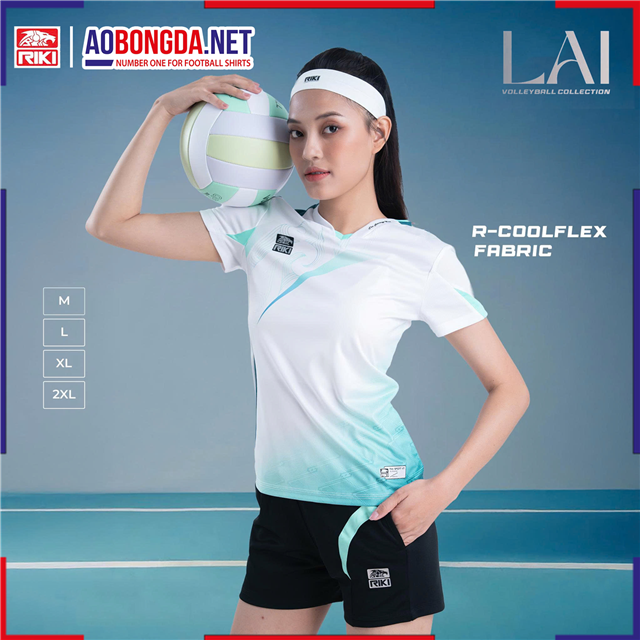 Bộ Bóng Chuyền Riki Lai Nữ Xanh Ngọc