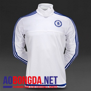 Áo nỉ chui đầu Chelsea trắng 2016