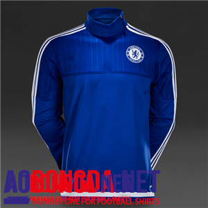 Áo nỉ chui đầu Chelsea xanh 2016