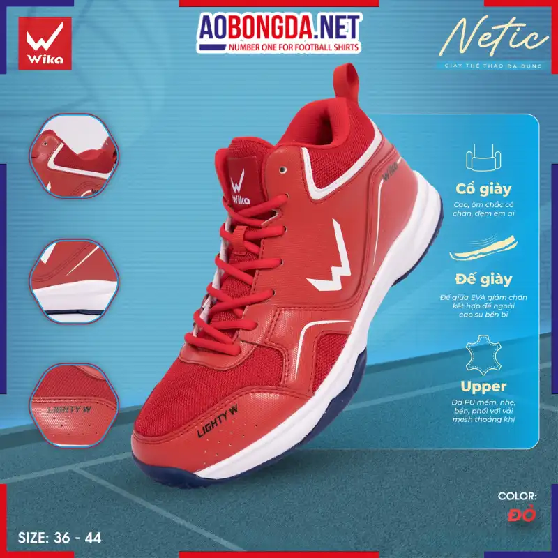 Giày Thể Thao Đa Năng Wika Netic Đỏ
