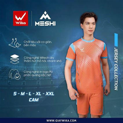 Áo Bóng Đá Không Logo Wika Meshi Cam