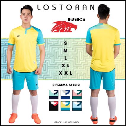 Áo bóng đá không logo Lostoran vàng
