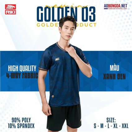 Áo Không Logo Riki Golden 3 Xanh Đen