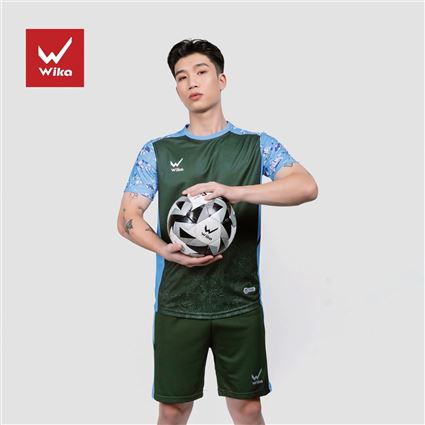 Áo Bóng Đá Không Logo Wika Tracer Xanh Rêu