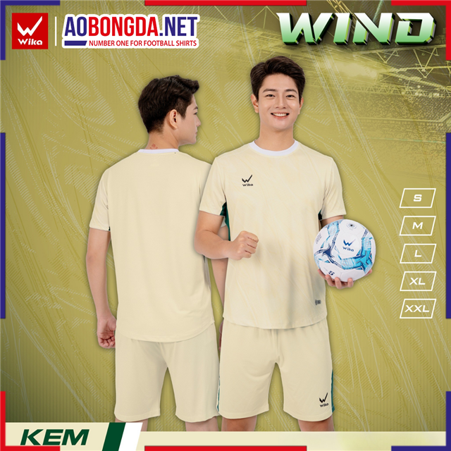 Áo Bóng Đá Không Logo Wika Wind Kem