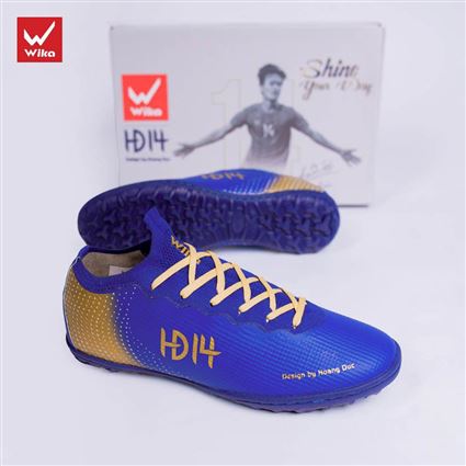 Giày Bóng Đá Wika Hoàng Đức HĐ14 Xanh Navy 1