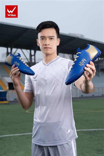 Giày Bóng Đá Wika Hoàng Đức HĐ14 Xanh Navy 3