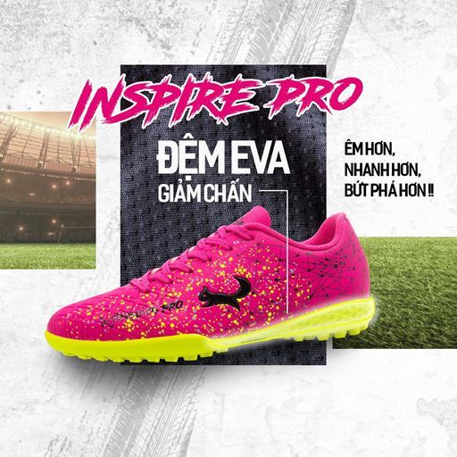 Giày Bóng Đá Zocker ZTF Inspire Pro Hồng Chuối