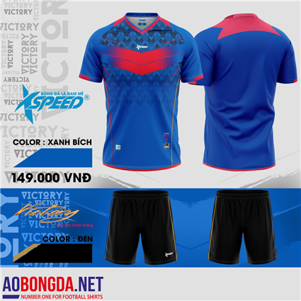 Áo Bóng Đá không logo xspeed  s8 victory xanh dương