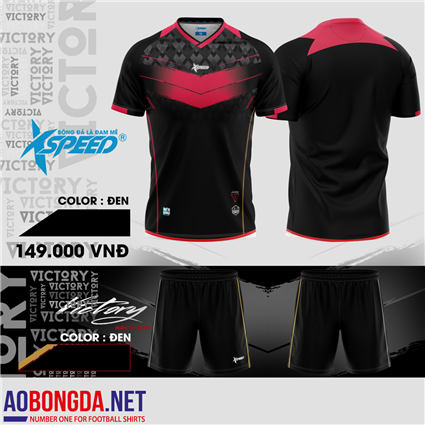 Áo Bóng Đá không logo xspeed  s8 victory đen