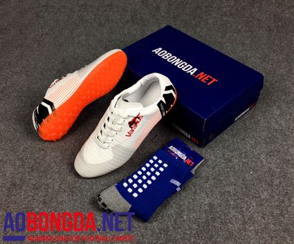 Giầy Bóng Đá Vanarus TF trắng cam