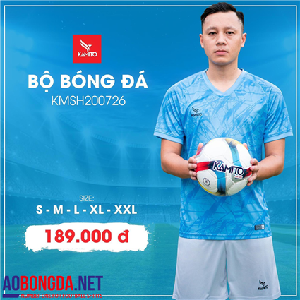 Áo Bóng Đá không logo Kamito xanh ngọc 2