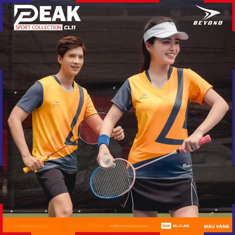 Áo Cầu Lông Nam Nữ Beyono Peak CL11 Vàng