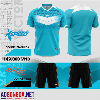 Áo Bóng Đá không logo xspeed  s8 victory xanh ngọc