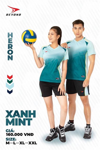 Quần áo bóng chuyền Beyono Heron Xanh Mint