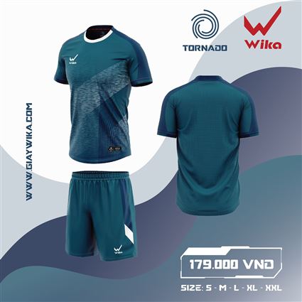 Áo Bóng Đá Wika Tornado Xanh Đậm