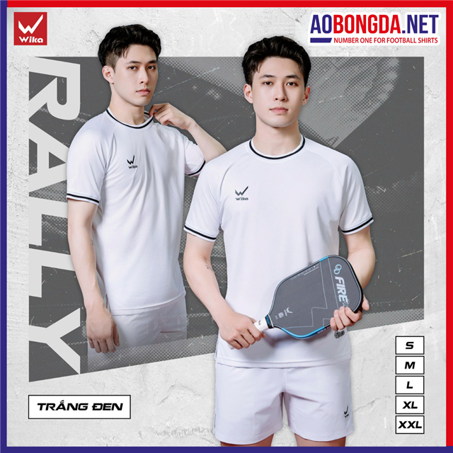  Áo Thể Thao Wika Rally Trắng Đen