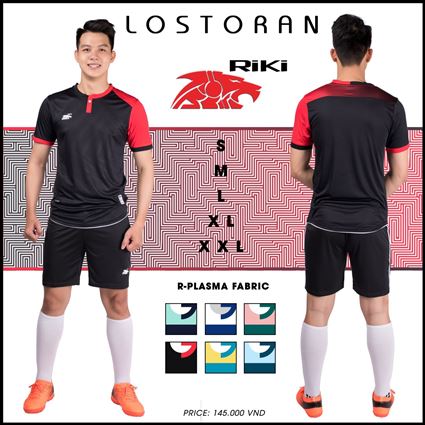 Áo bóng đá không logo Lostoran đen