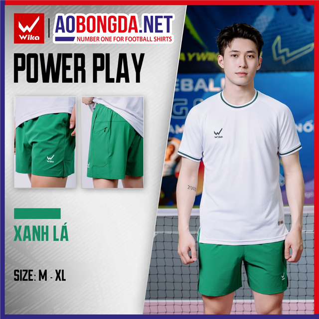 Quần Short Thể Thao Wika Powerplay Xanh Lá