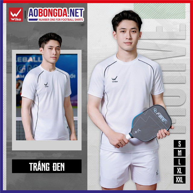  Áo Thể Thao Wika Motion Trắng Đen