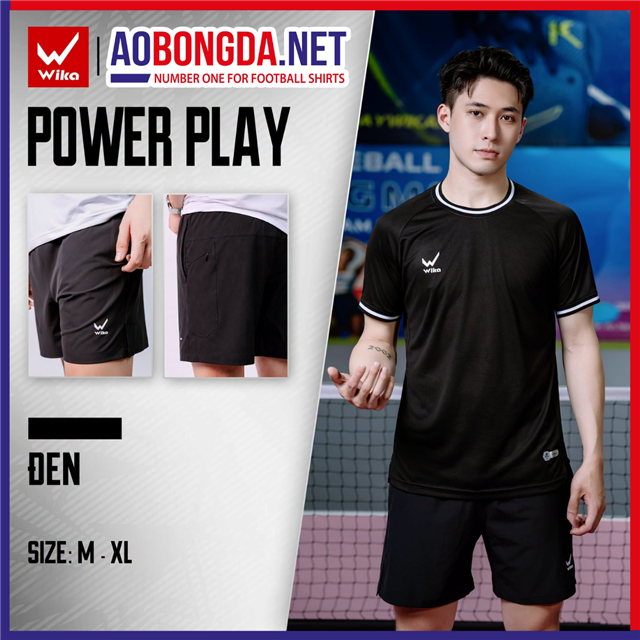 Quần Short Thể Thao Wika Powerplay Đen