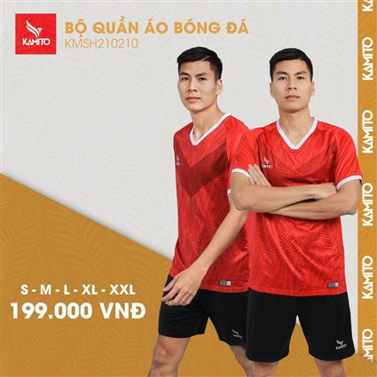 Áo Bóng Đá không logo Kamito 4 đỏ