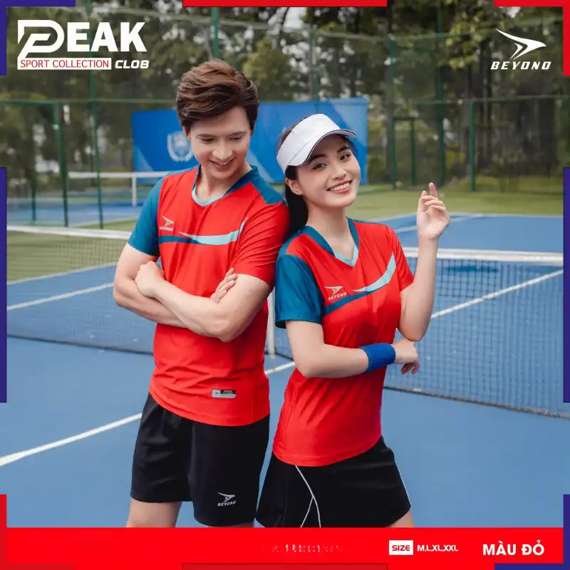 Áo Cầu Lông Nam Nữ Beyono Peak CL08 Đỏ
