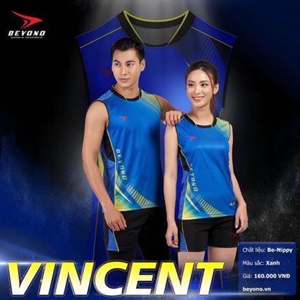Bộ Quần Áo Bóng Chuyền Beyono Vincent xanh dương