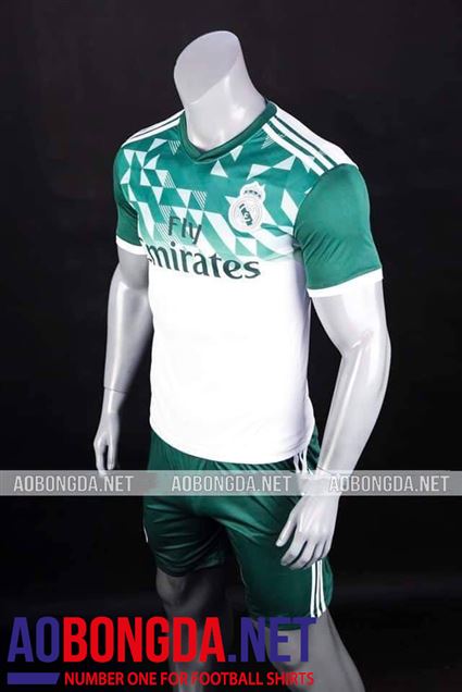 Áo Bóng Đá Real Madrid Fan Jersey trắng xanh lơ 2019 - 2020