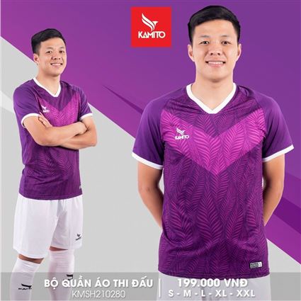 Áo Bóng Đá không logo Kamito 4 tím