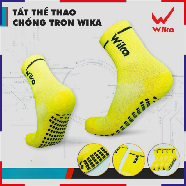 Tất Thể Thao Chống Trơn Wika Màu Vàng