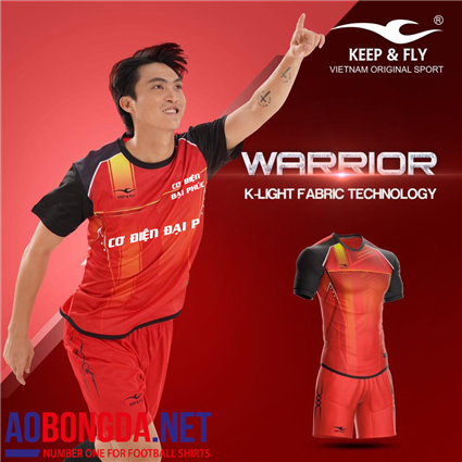 Áo Không Logo Keep & Fly Warrior X Tuấn Anh đỏ